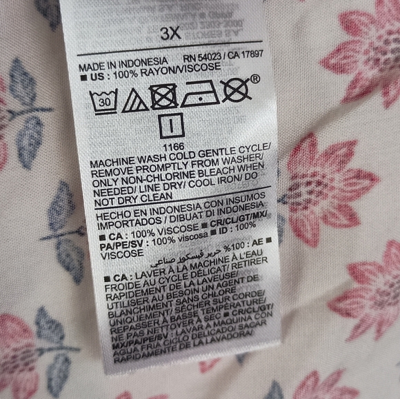 NWOT OLD NAVY TIE BACK SWING CAMI BLOUSE SIZE 3X - Picture 6 of 8